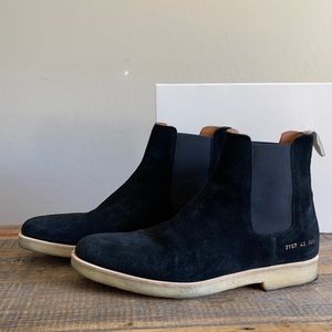 Common Projects Suede Chelsea Boot Black Size 10